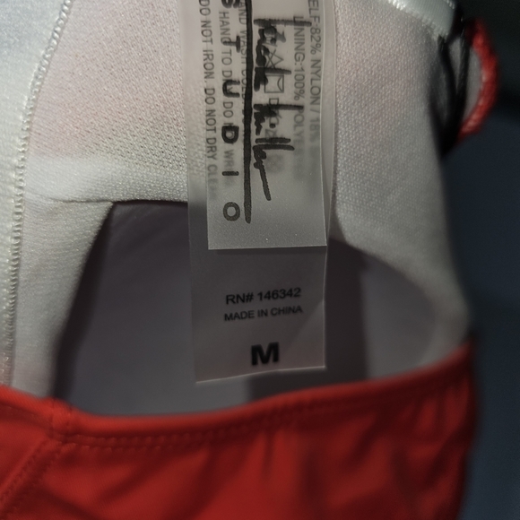 NICOLE Miller Studio Red Racerback One Piece Swimsuit - Picture 5 of 5